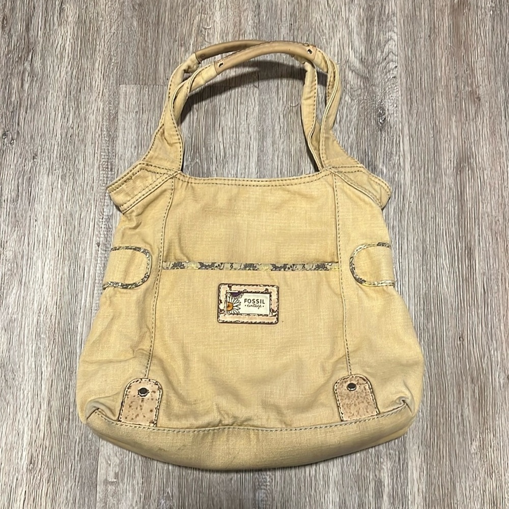 Fossil Vintage Large Canvas Shoulder Bag​